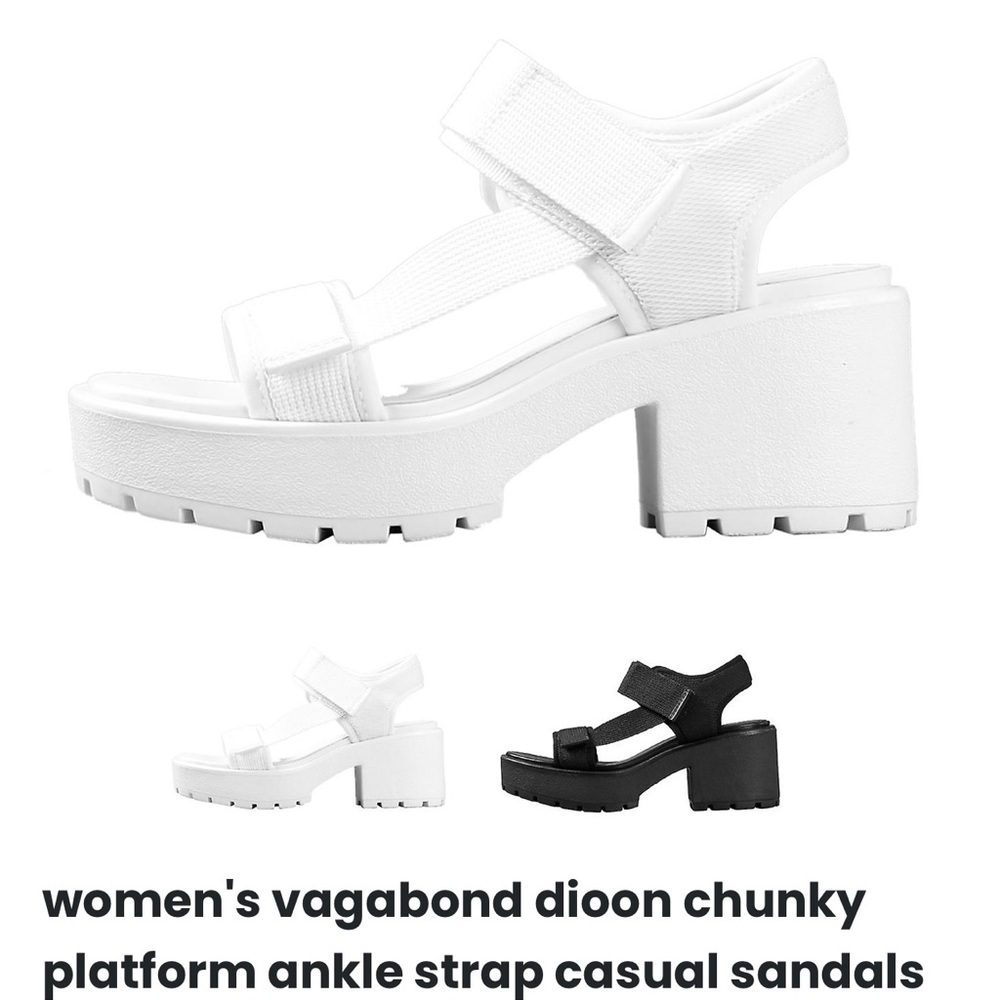 White vagabond Dioon chunky platform sandal